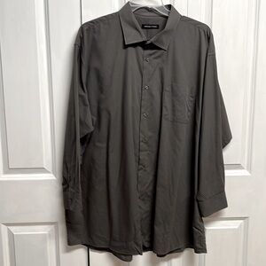 adrienne vittadini dress shirt Adrienne Vittadini Men's Blue Button-Up Shirt Size L Long Sleeve Collared
